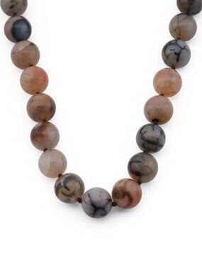SHIVAM Made In India Brass Agate Beaded Necklace